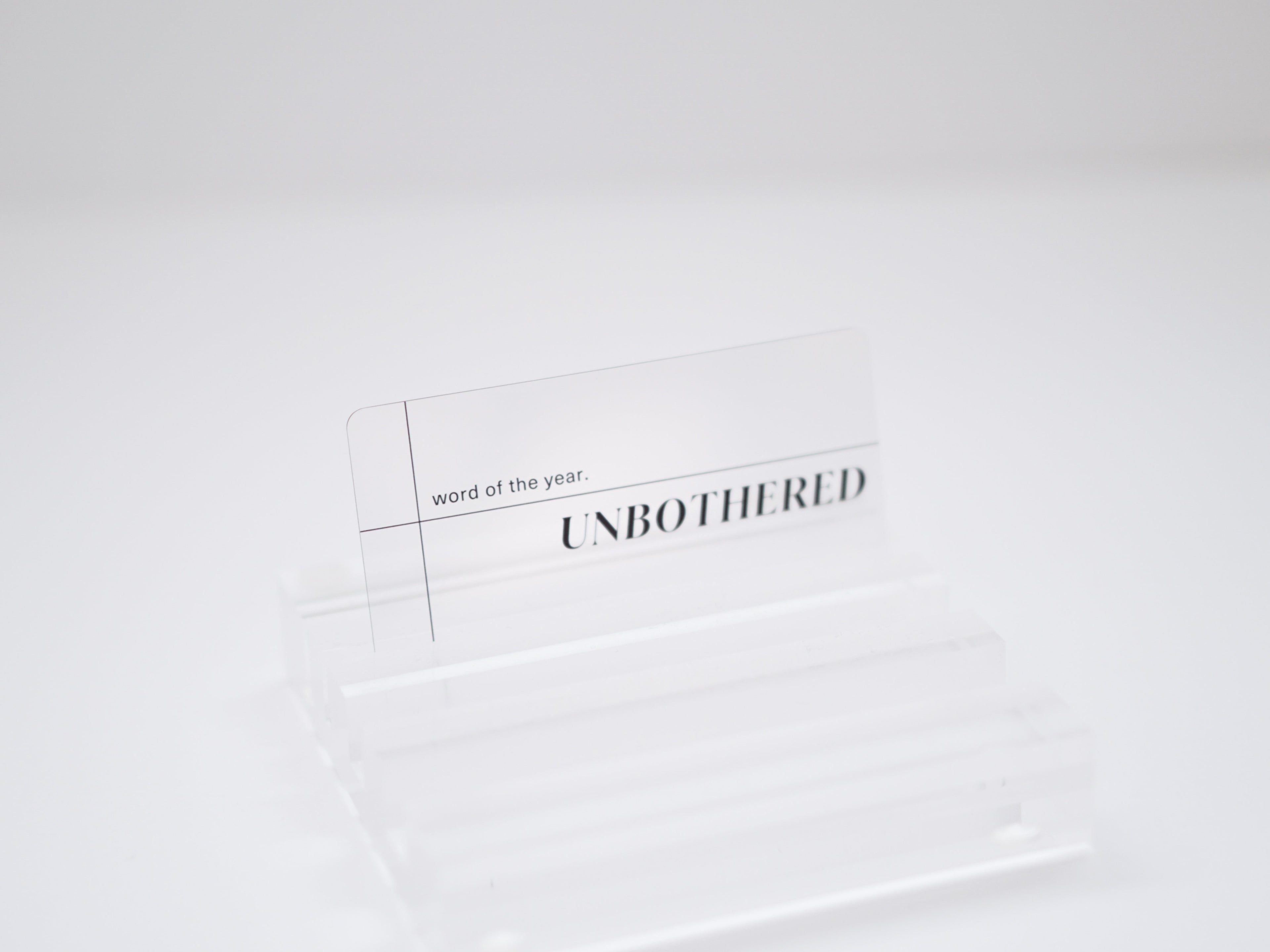 Unbothered Clear Card Your Everyday Planner  (5960218050720)