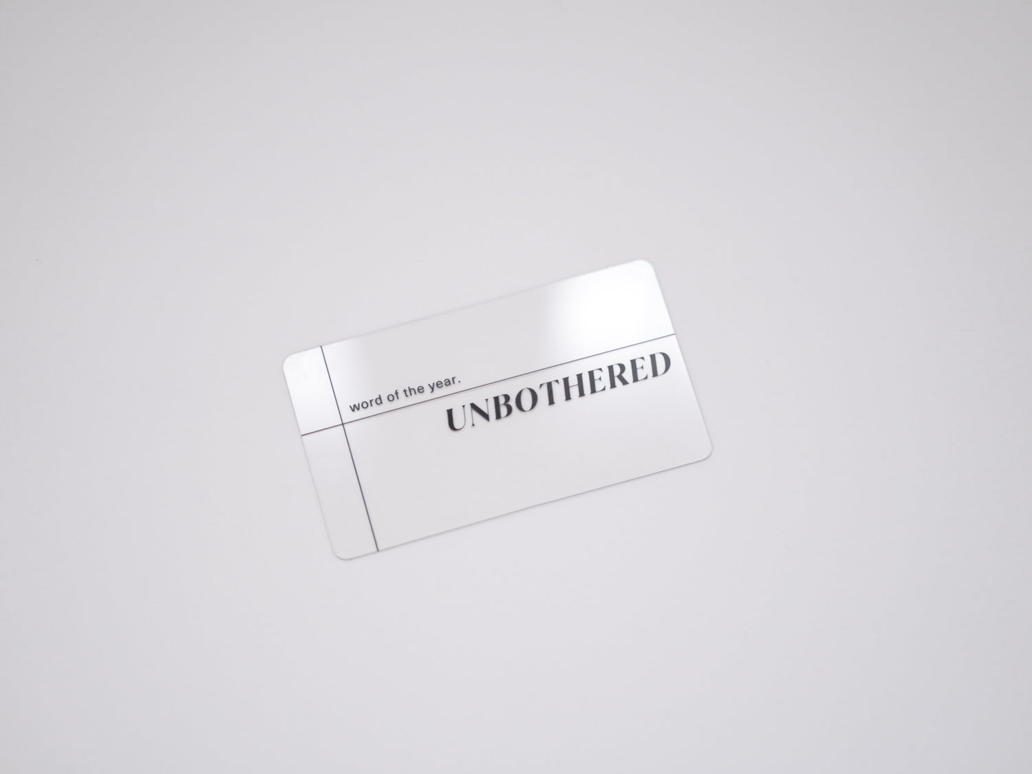 Unbothered Clear Card Your Everyday Planner  (5960218050720)